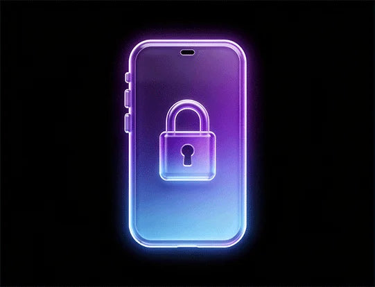Smartphone mit Schlosssymbol als Darstellung mehrstufiger Verschlüsselung