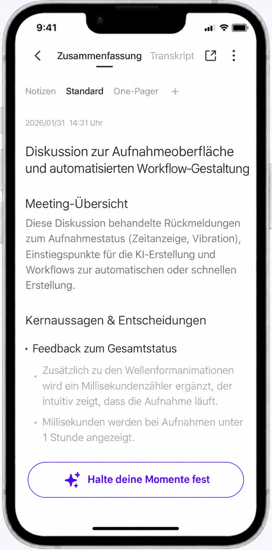KI-Zusammenfassung in Memoket öffnen